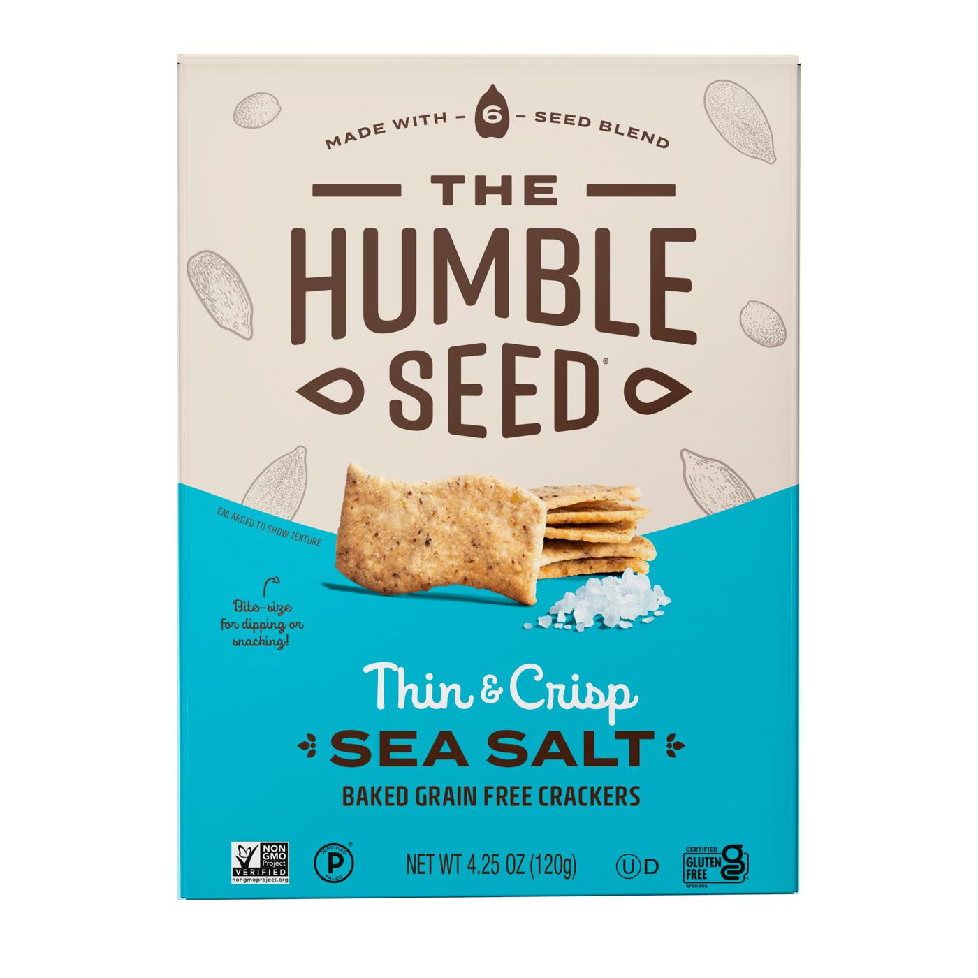 The Humble Seed Thin & Crisp Sea Salt Crackers; image 1 of 4