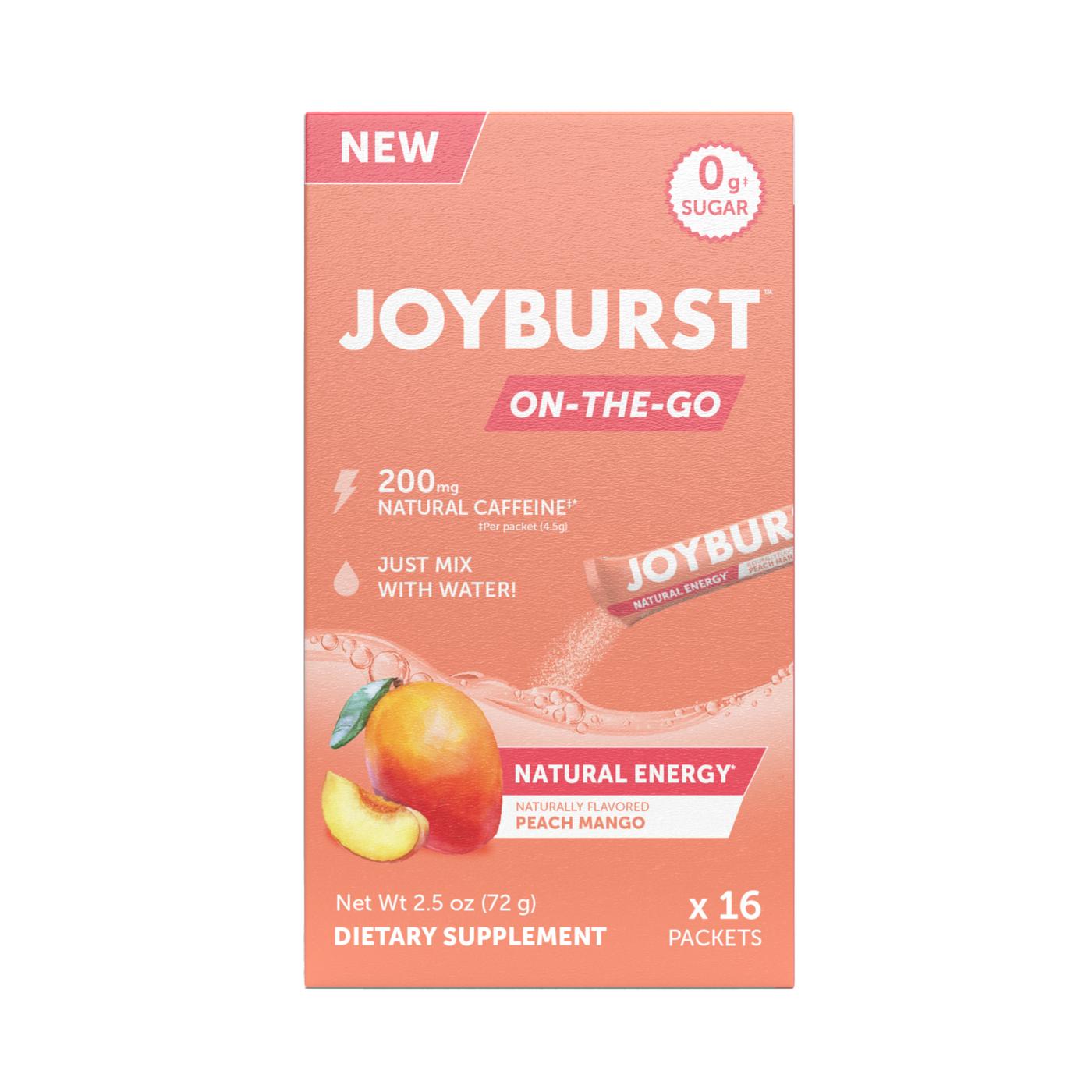 Joyburst On-The-Go Natural Energy Packets - Peach Mango; image 1 of 2