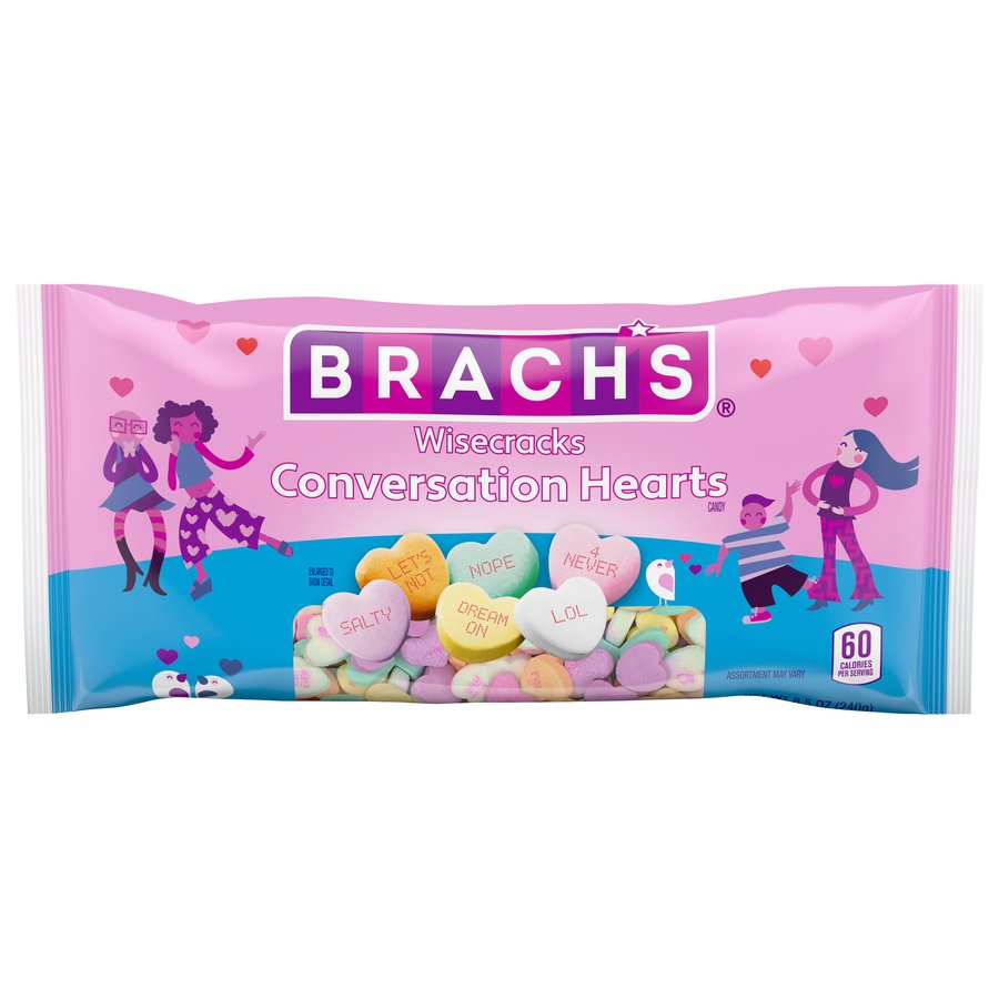 Brach's Wisecracks Conversation Hearts Valentine's Candy - Shop Candy at  H-E-B