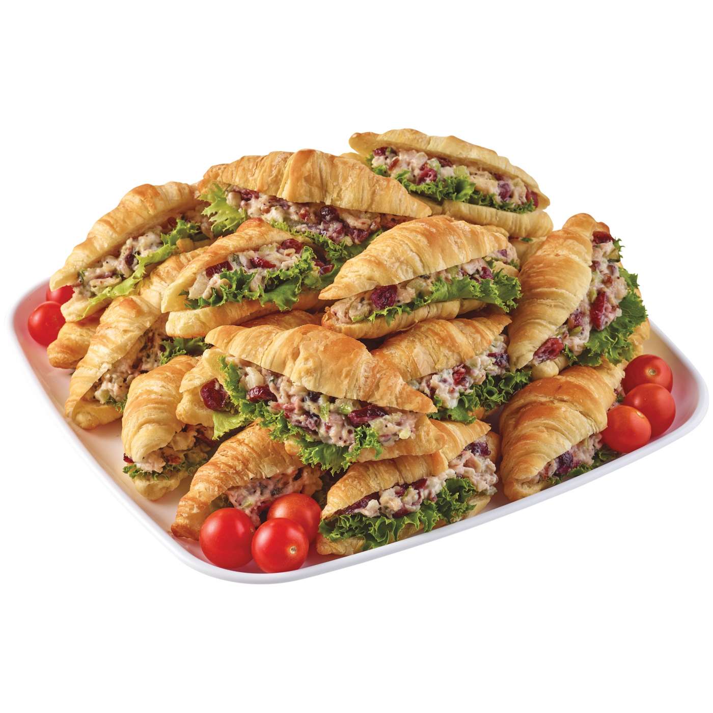 H-E-B Deli Party Tray - Cranberry Pecan Turkey Salad Croissant Sandwiches; image 1 of 2