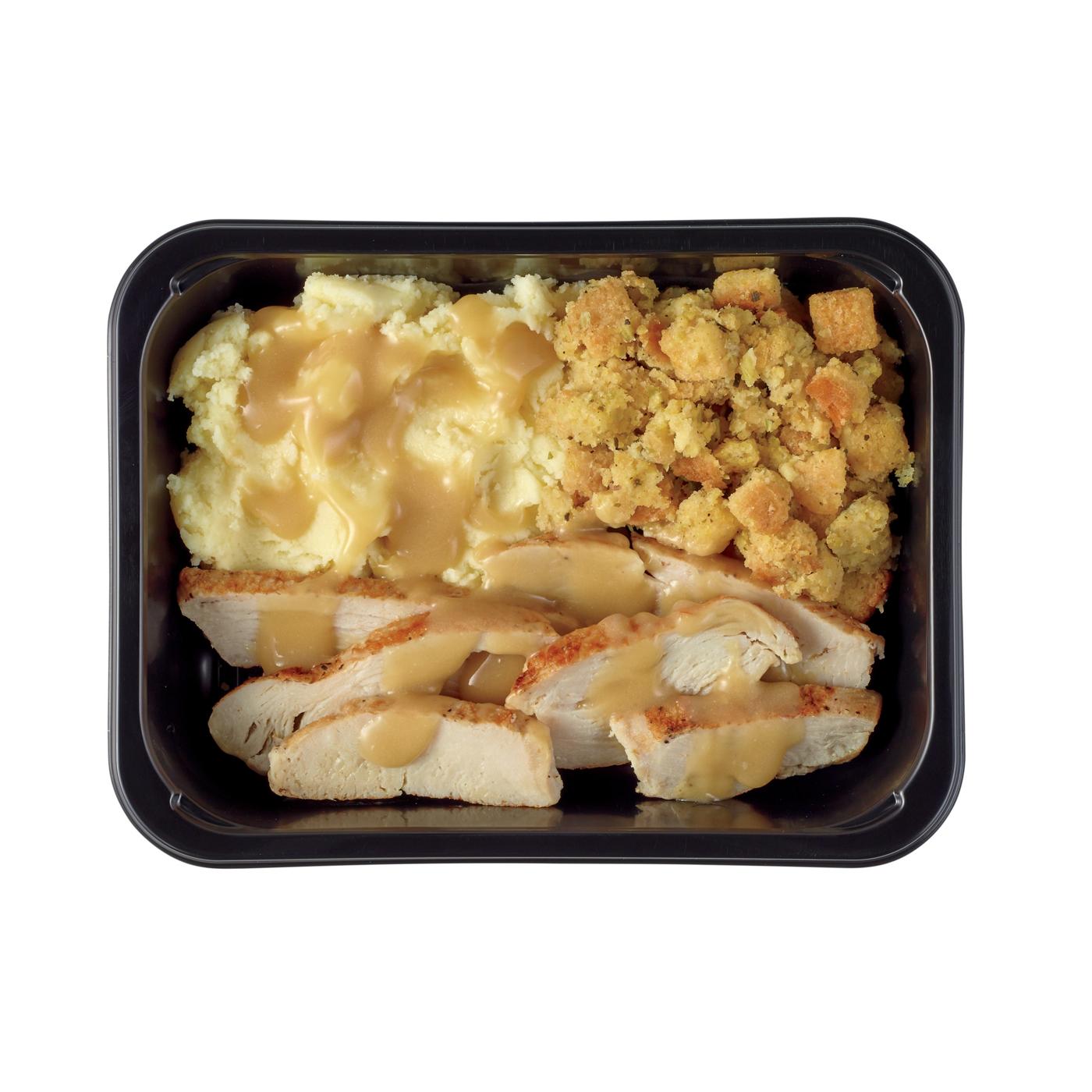 Meal Simple by H-E-B Roasted Turkey, Mashed Potatoes & Stuffing; image 1 of 4