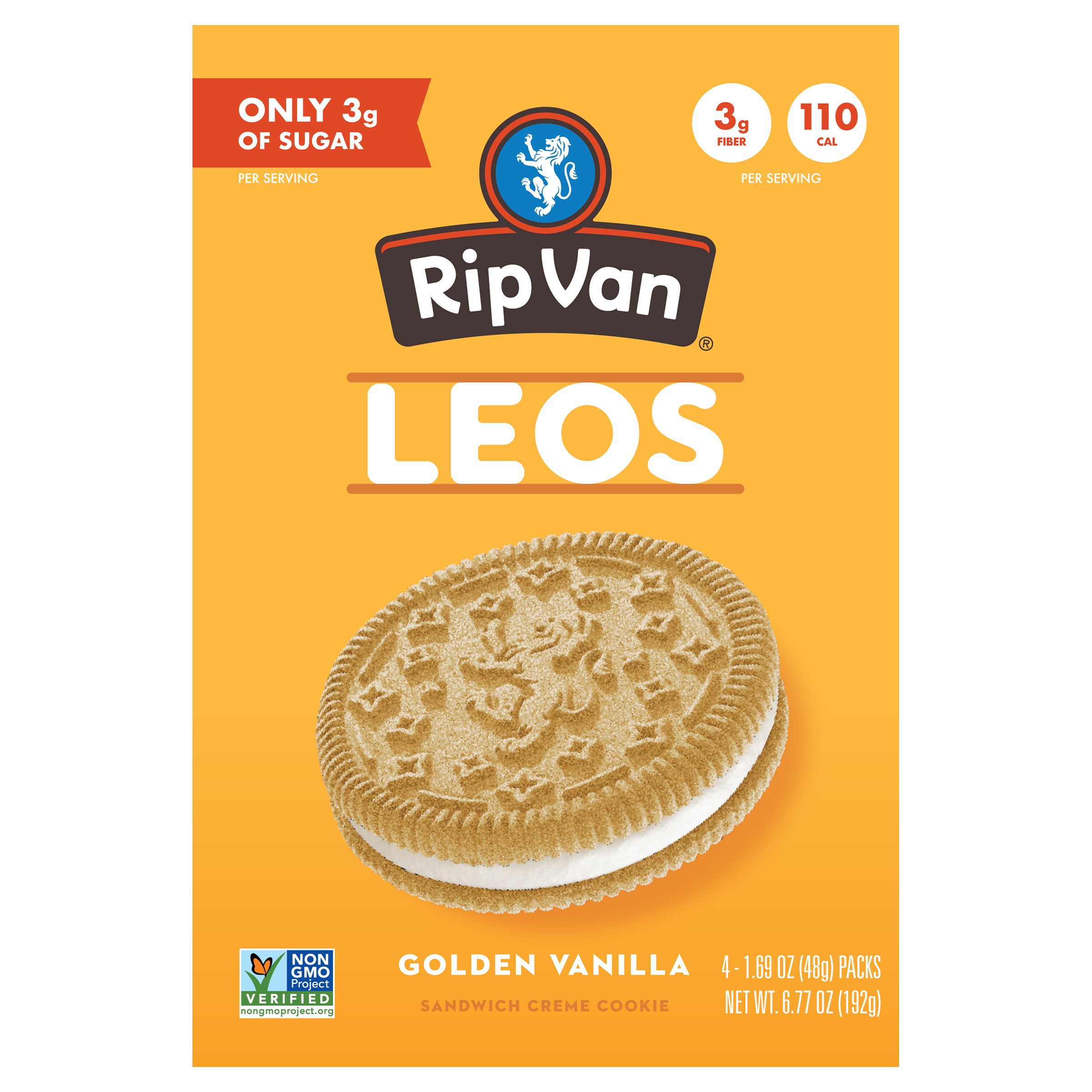 Rip Van Leos Cookie Sandwich Golden Vanilla - Shop Cookies at H-E-B