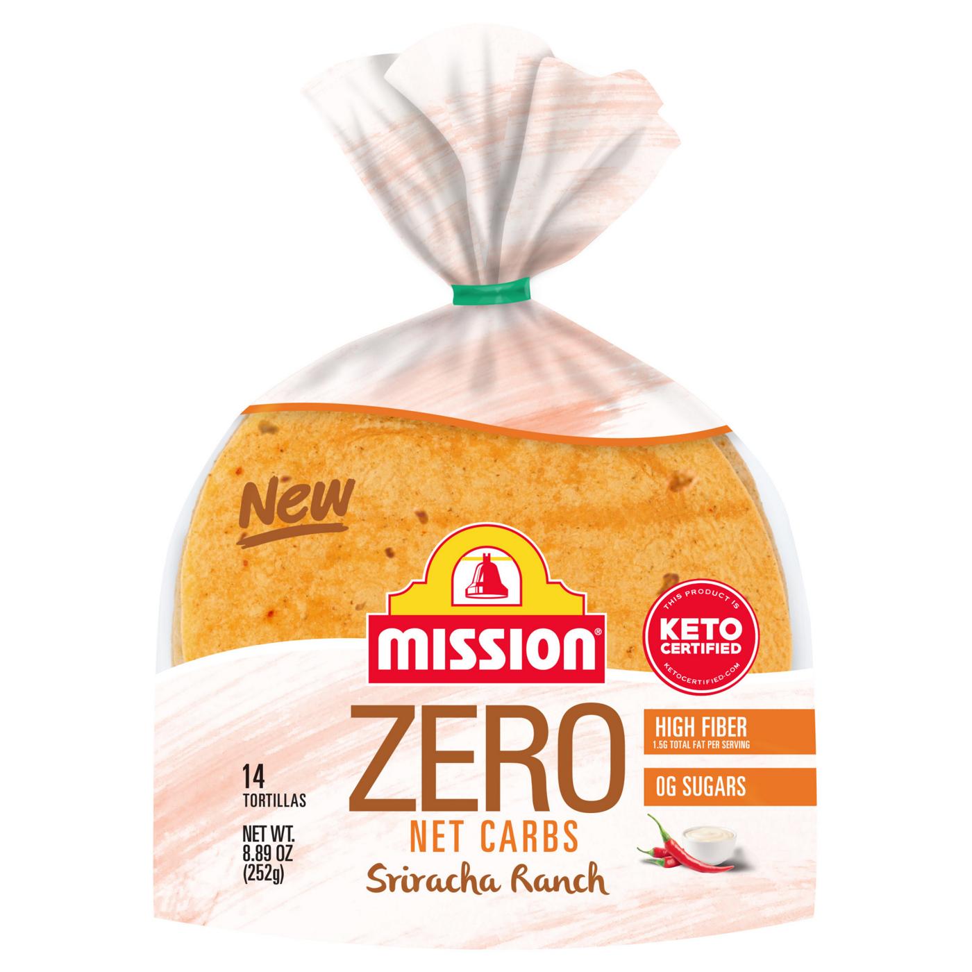 Mission Zero Net Carbs Sriracha Ranch Street Taco Tortillas 14 Count; image 1 of 9