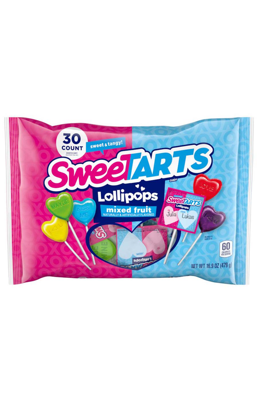 SweeTARTS Mixed Fruit Heart Lollipops; image 1 of 2