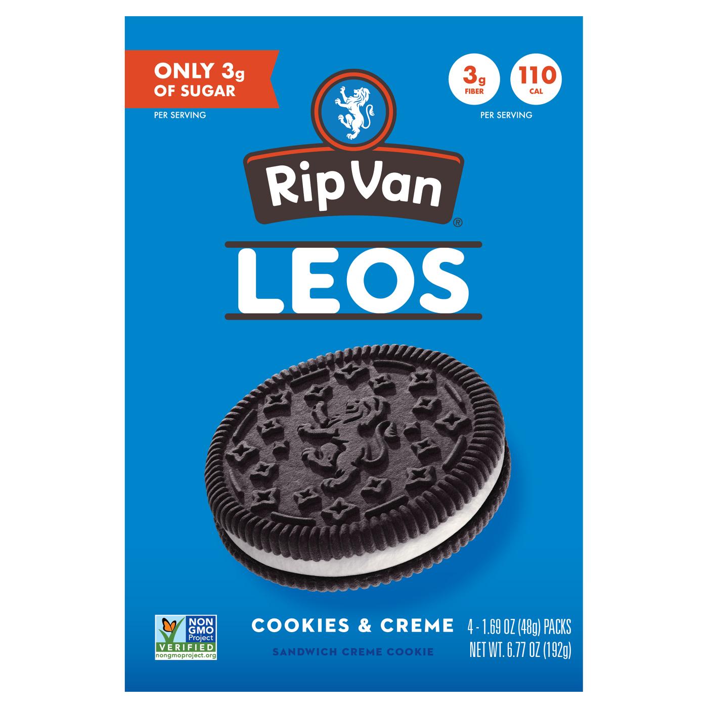 Rip Van Leos Sandwich Cookies & Cream; image 1 of 2