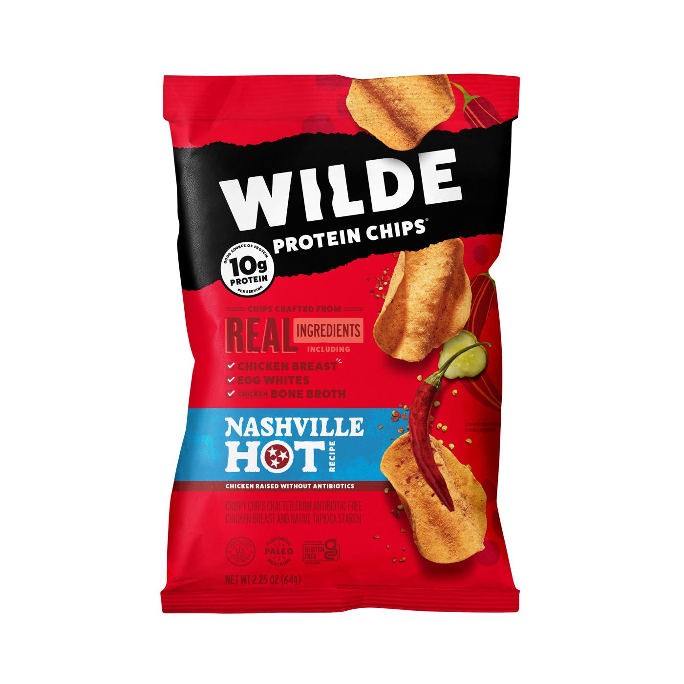 Wilde Nashville Hot Chicken Protein Chips; image 1 of 2