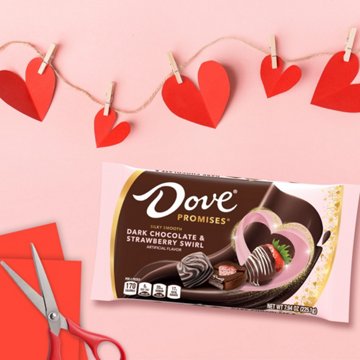 Dove Promises Dark Chocolate & Strawberry Swirl Valentine's Candy