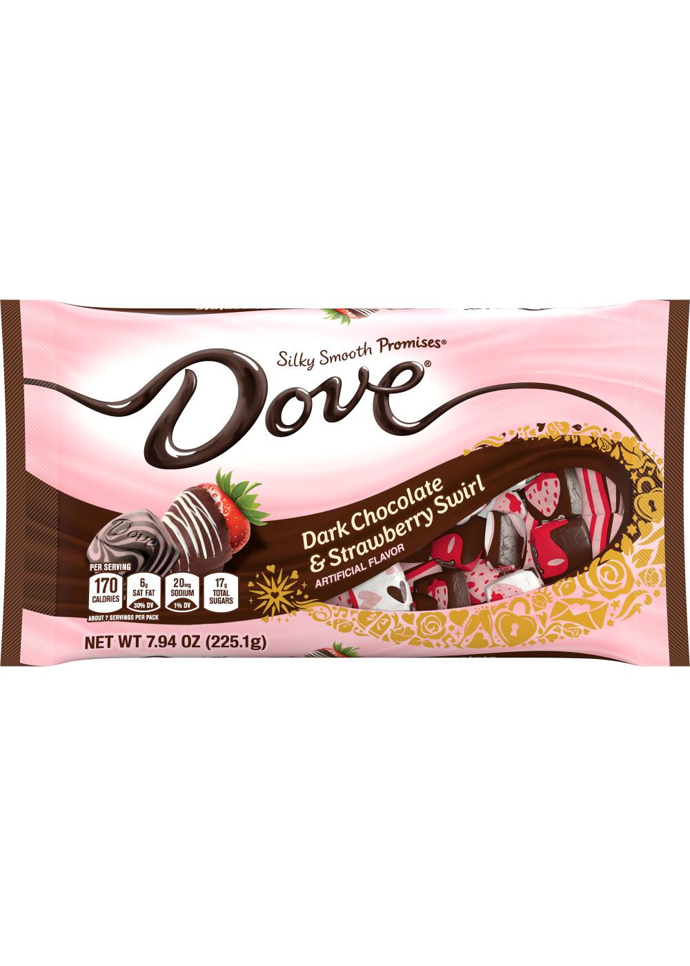 Dove Dark Chocolate & Strawberry Swirl Valentine's Candy; image 1 of 7
