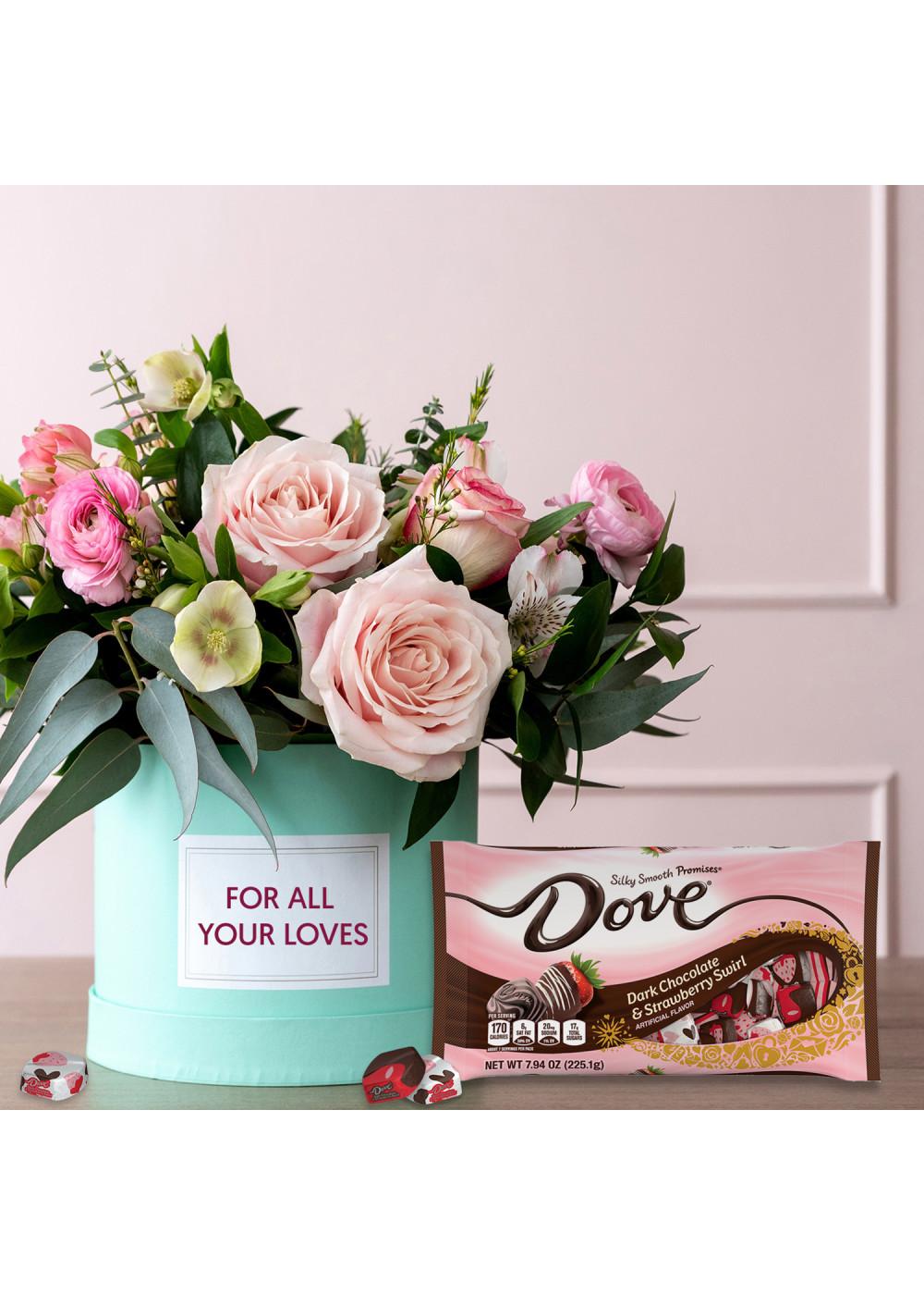 Dove Dark Chocolate & Strawberry Swirl Valentine's Candy; image 2 of 7