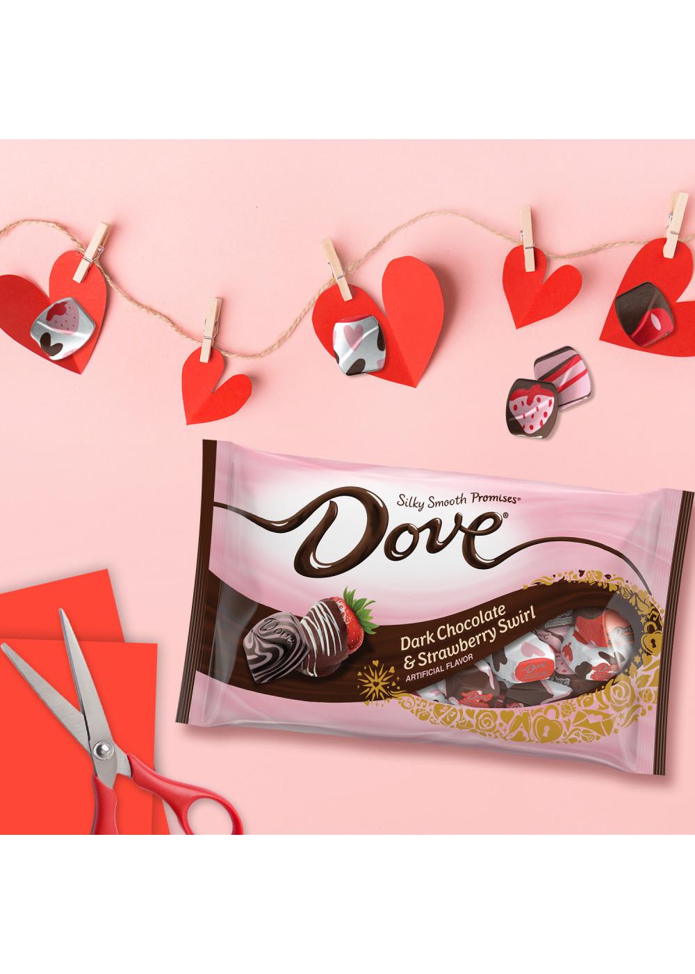 Dove Dark Chocolate & Strawberry Swirl Valentine's Candy; image 4 of 7