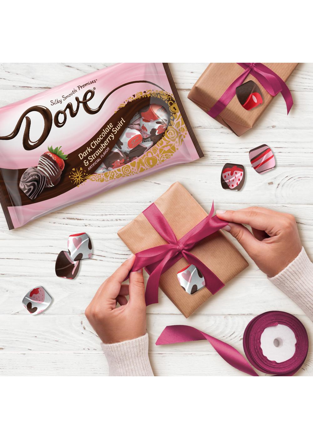 Dove Dark Chocolate & Strawberry Swirl Valentine's Candy; image 7 of 7