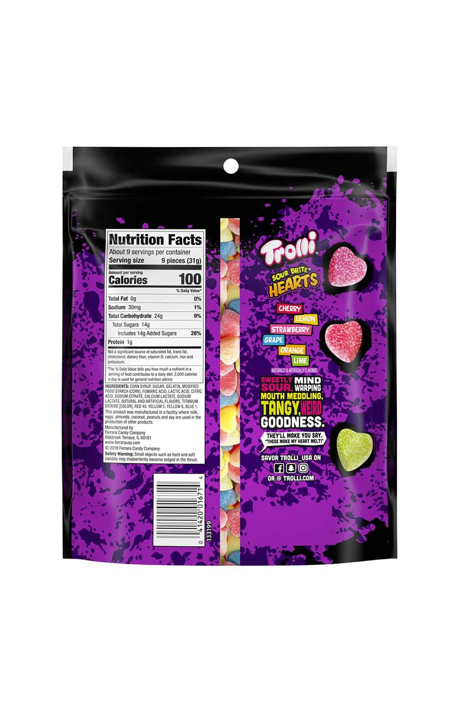 Trolli Sour Brite Hearts Valentine's Candy; image 2 of 2