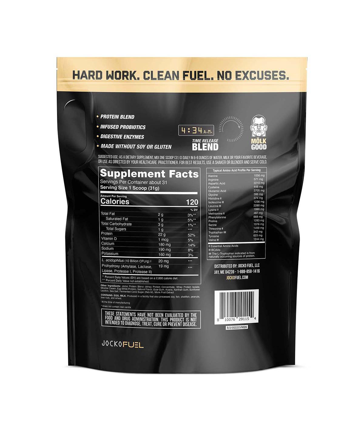 Jocko Mölk 22g Protein Powder - Vanilla; image 2 of 2