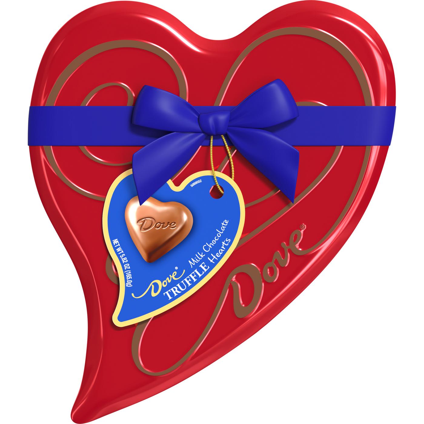 Dove Milk Chocolate Truffle Hearts Valentine's Gift Tin; image 1 of 7