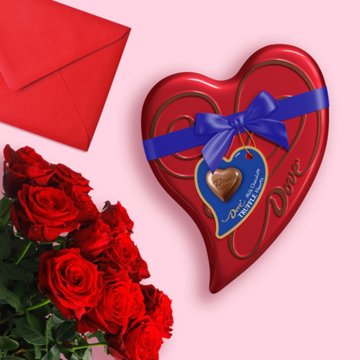 Dove Milk Chocolate Truffle Hearts Valentine's Gift Tin