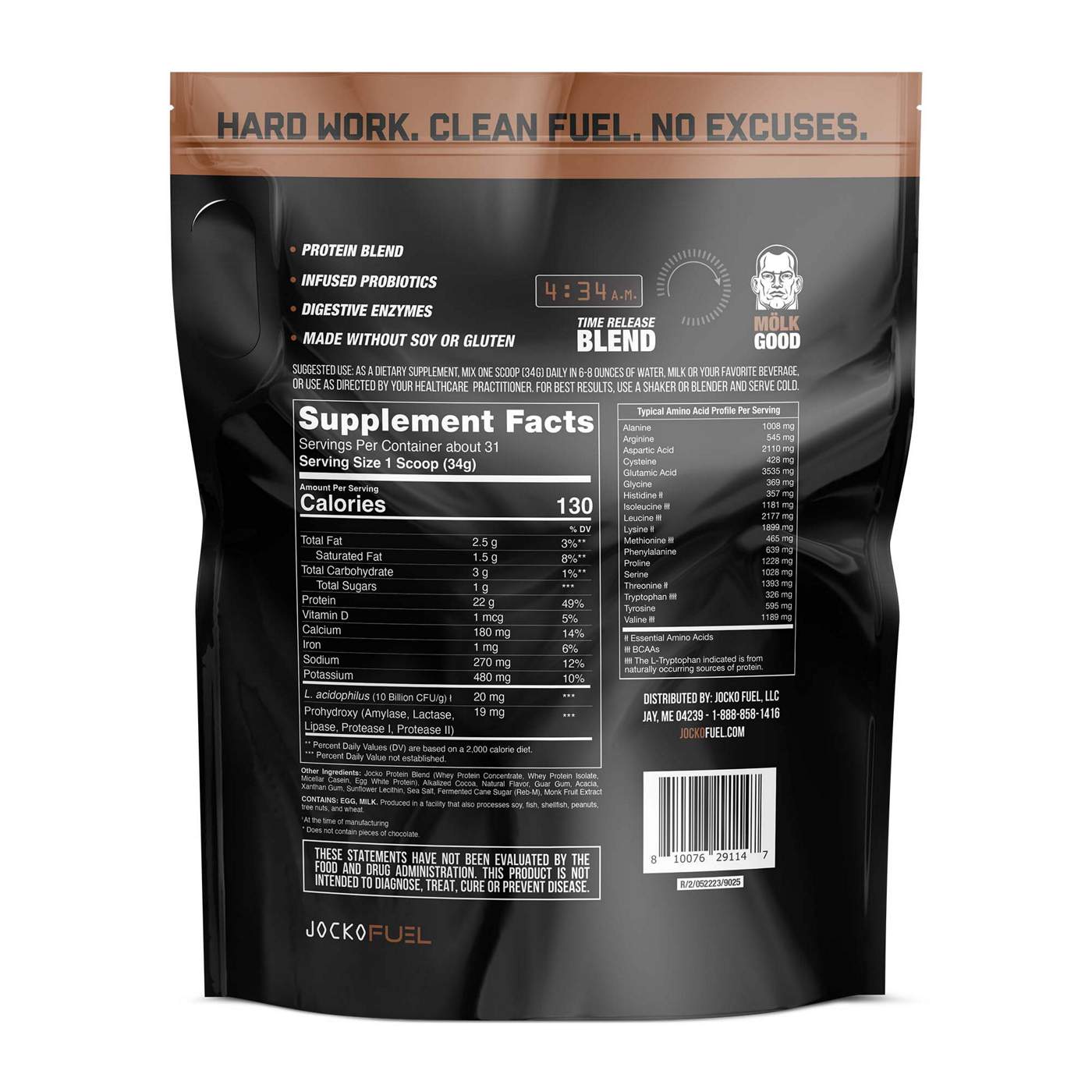 Jocko Mölk 22g Protein Powder - Chocolate; image 2 of 2