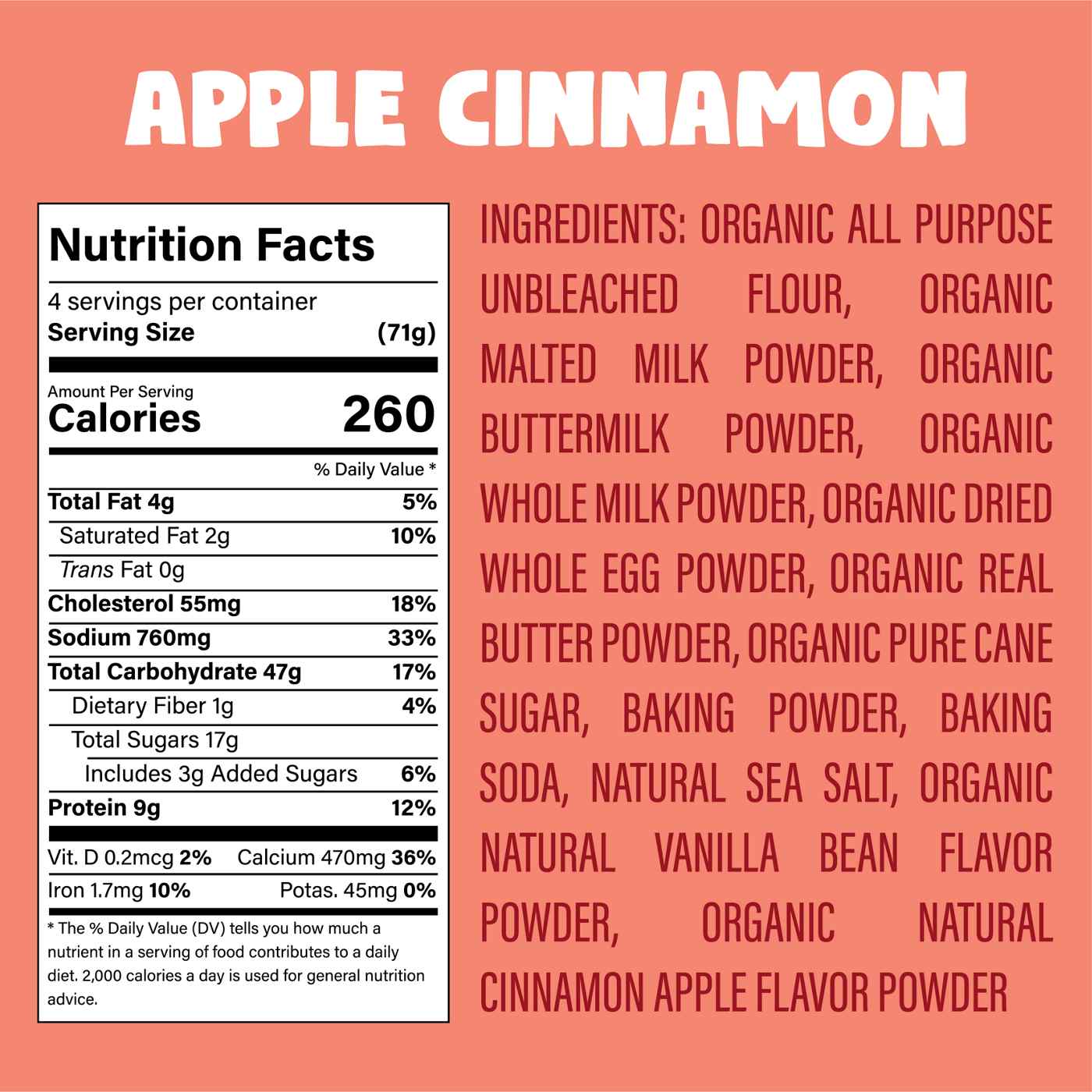 Happy Grub Squeezable Instant Pancake Mix Apple Cinnamon; image 3 of 5