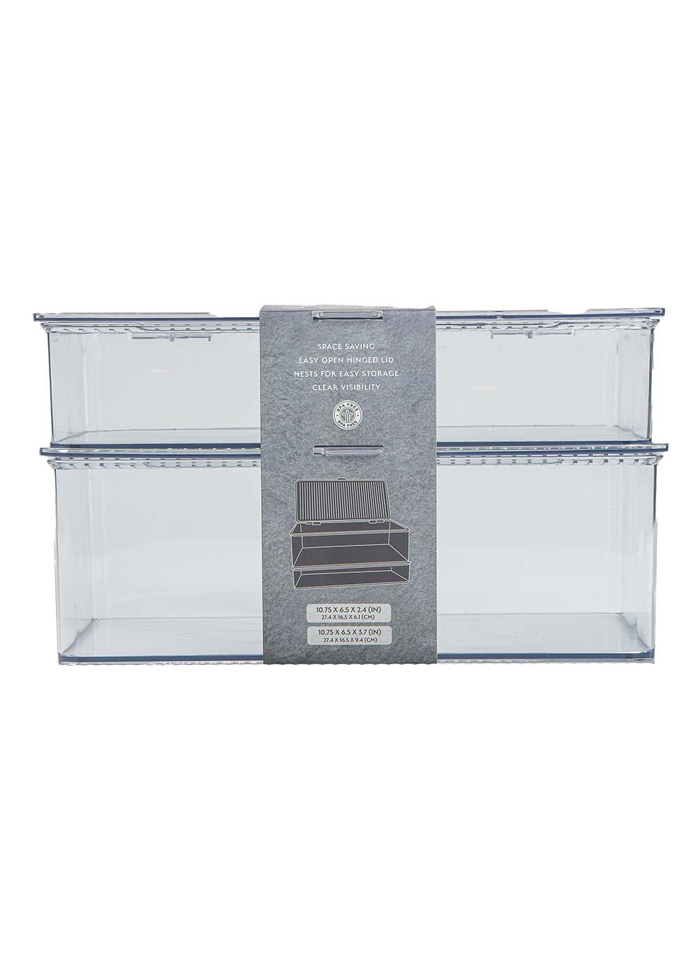 Oasis Home Stackable Organizer with Hinged Lid; image 2 of 3