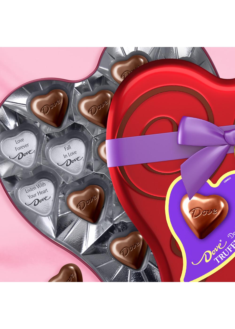 Dove Dark Chocolate Truffle Hearts Valentine's Gift Tin; image 3 of 7