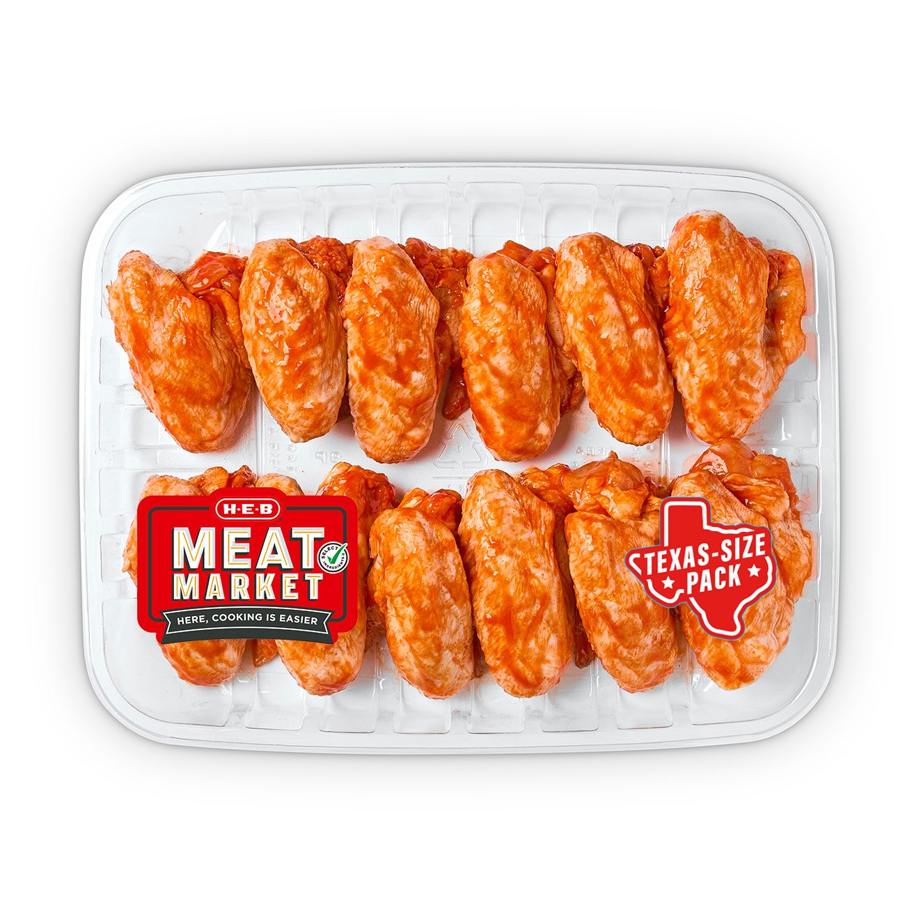 H-E-B Meat Market Marinated Whole Chicken Hot Wings - Texas-Size Pack ...