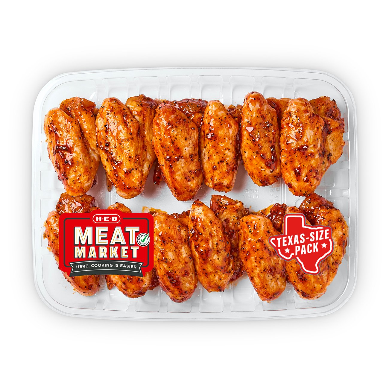 H-E-B Meat Market Marinated Whole Chicken Wings - Smoky BBQ - Texas ...