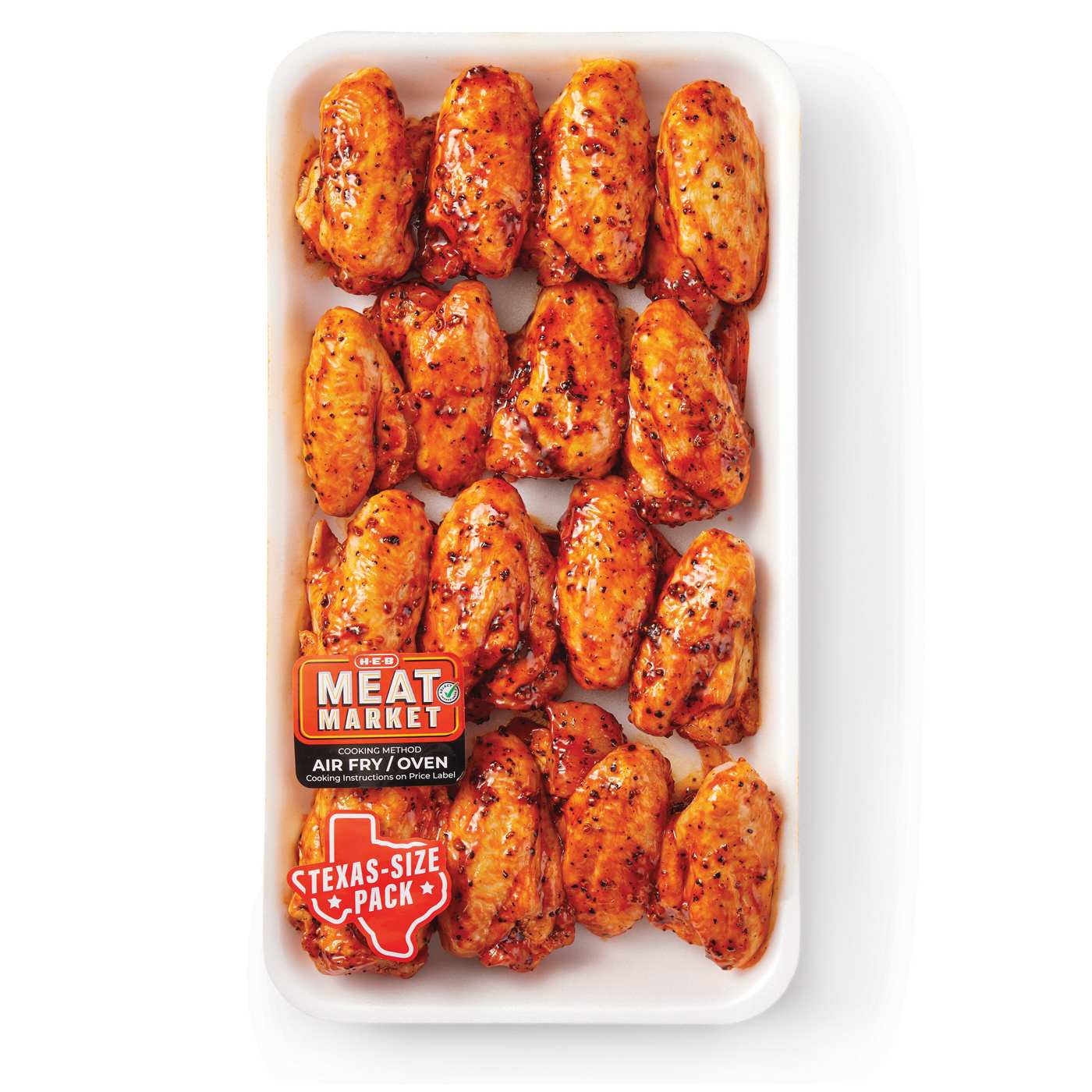 H-E-B Meat Market Marinated Whole Chicken Wings - Smoky BBQ - Texas-Size Pack; image 1 of 3