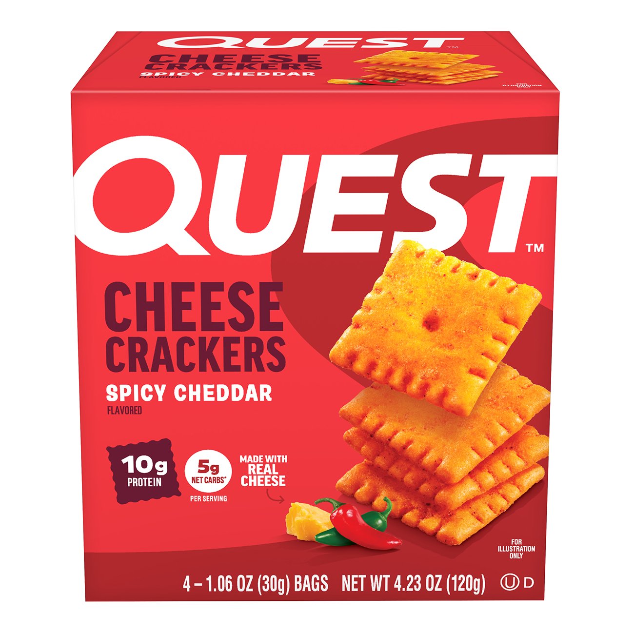 Quest Cheese Crackers Spicy Cheddar Shop Crackers & breadsticks at