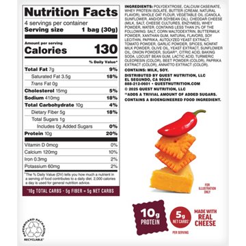 Quest 10g Protein Cheese Crackers Multipack - Spicy Cheddar