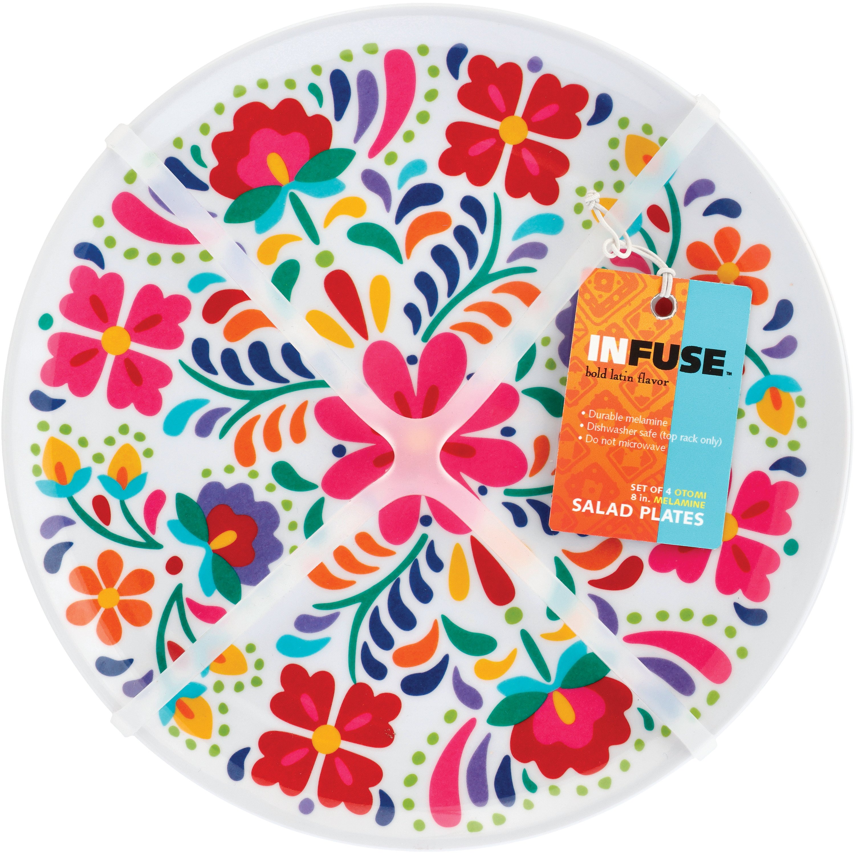 Tabletops Unlimited Infuse Floral Salad Plates, 4 Pk Shop Plates at HEB