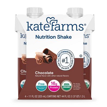 Kate Farms Nutrition Shakes 4 pk - Chocolate 