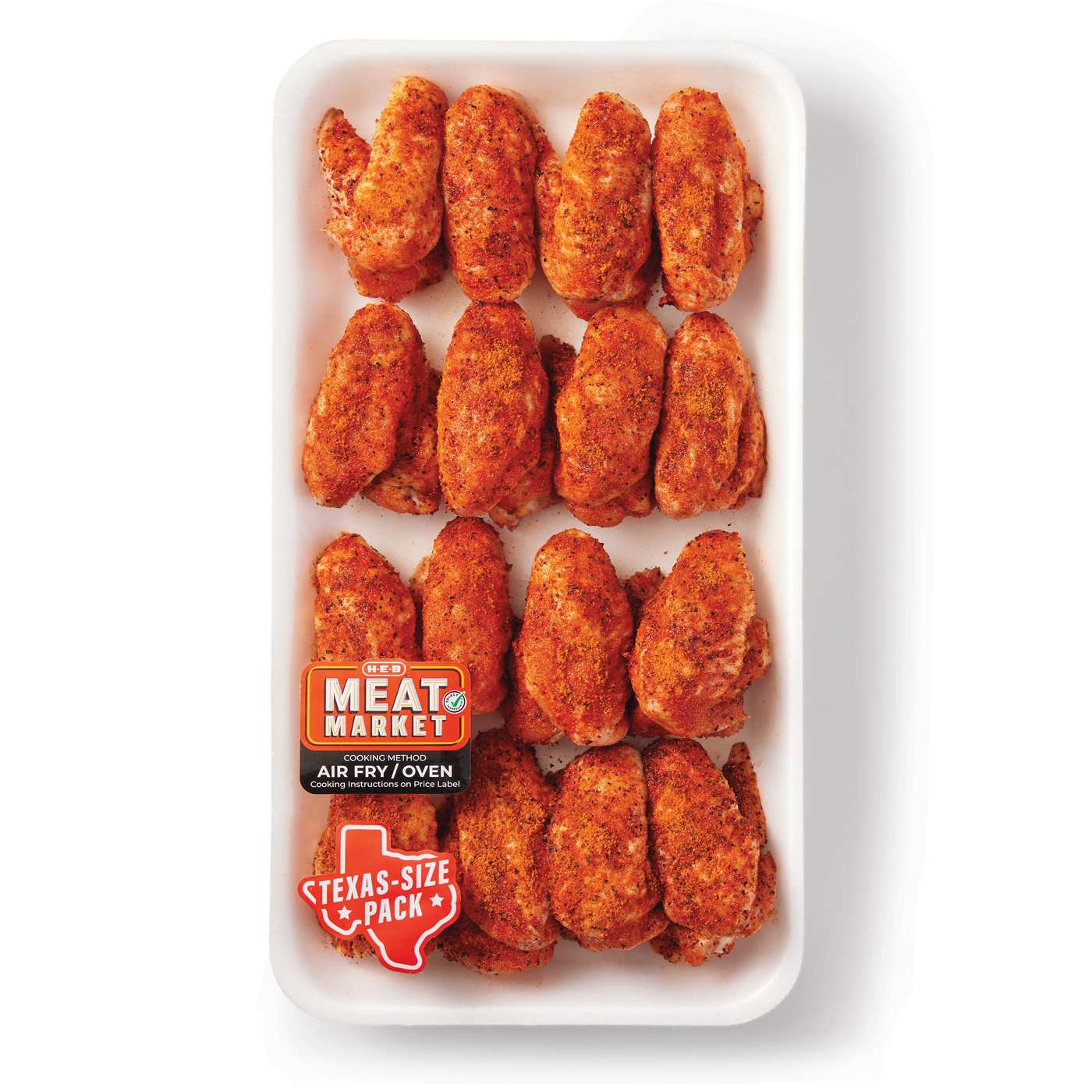 H-E-B Meat Market Seasoned Whole Chicken Wings - Texas Style BBQ - Texas-Size Pack; image 1 of 3