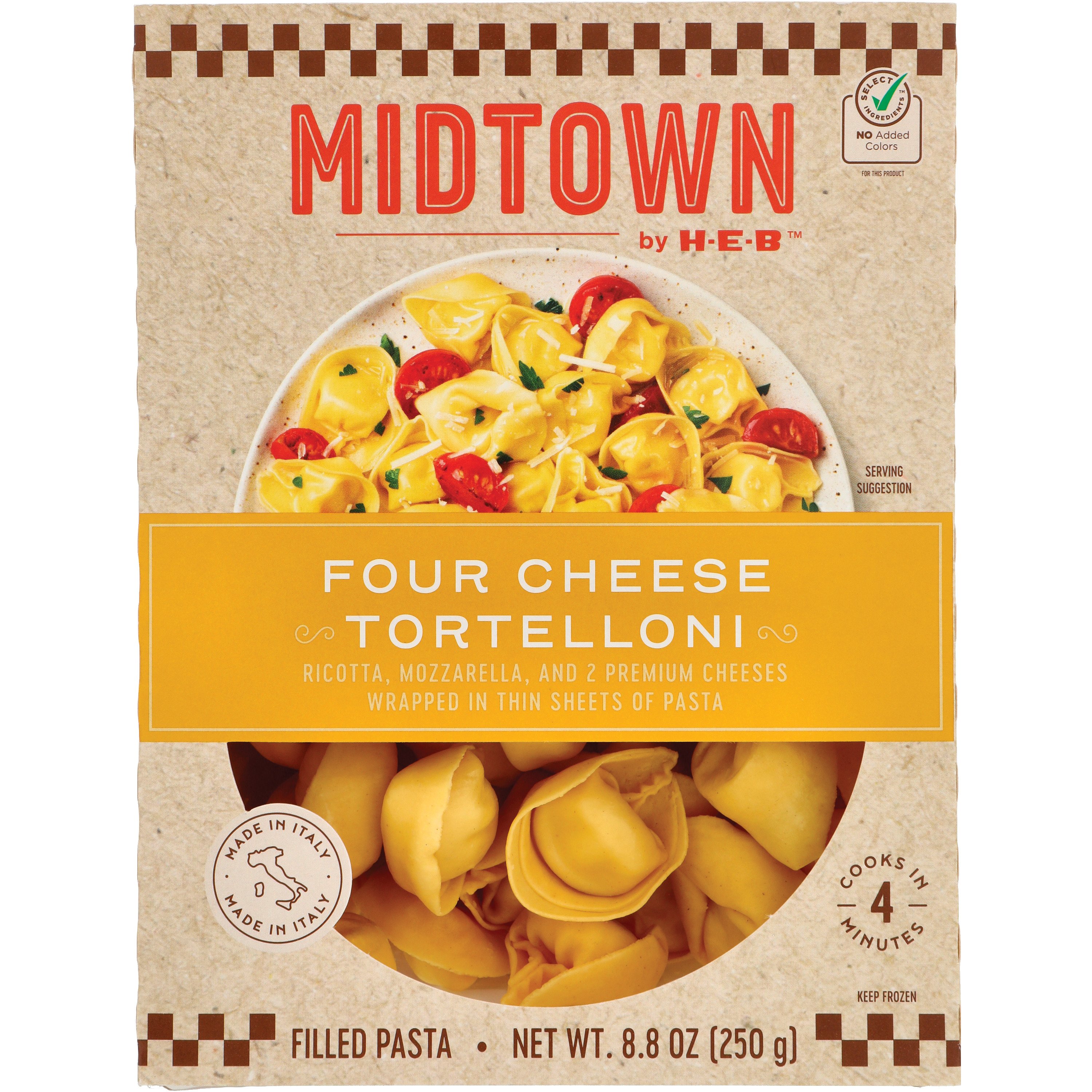 Midtown By H E B Frozen Four Cheese Tortelloni Filled Pasta Shop