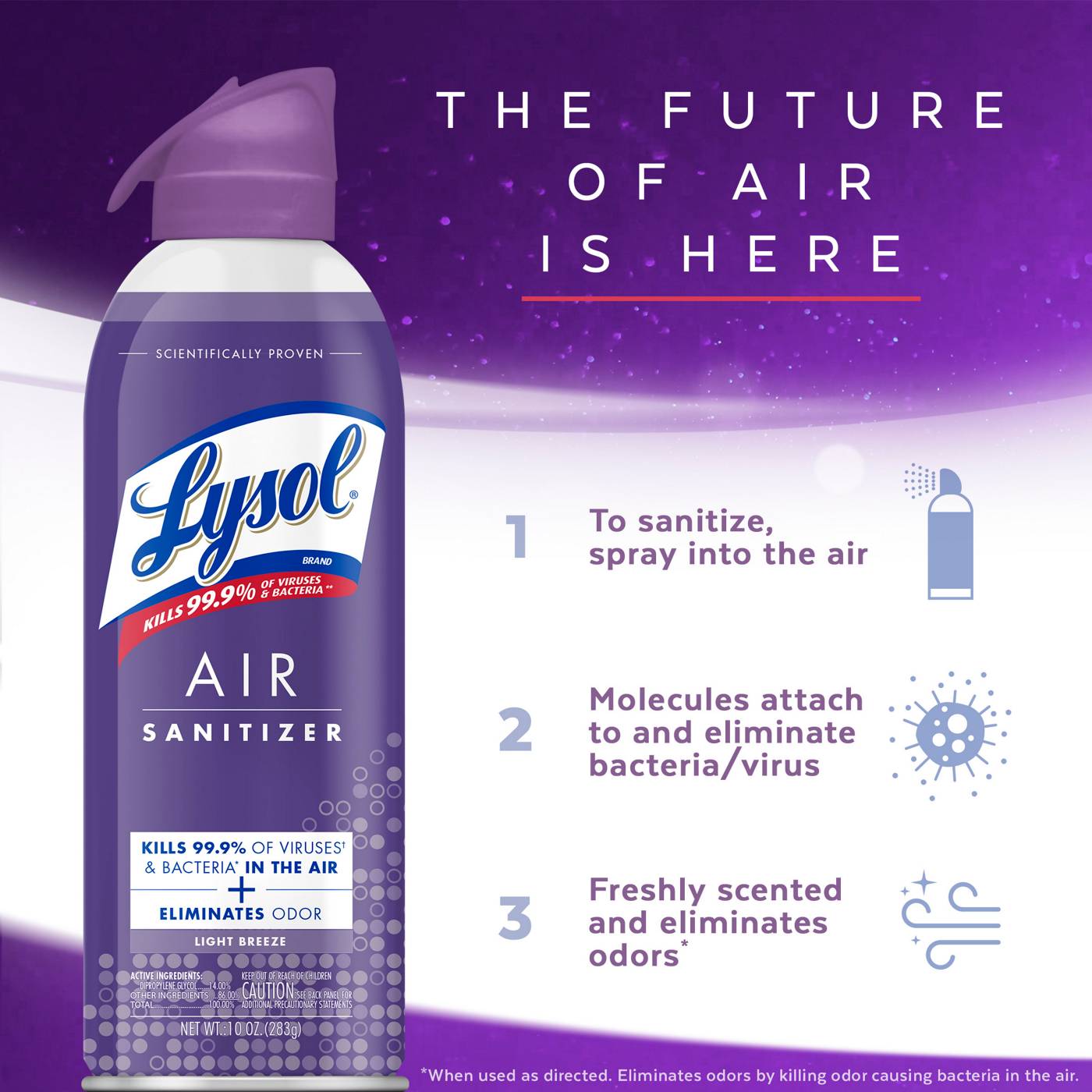 Lysol Air Sanitizer - Light Breeze; image 5 of 5