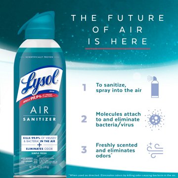 Lysol Air Sanitizer - Simple Fresh, 10 oz