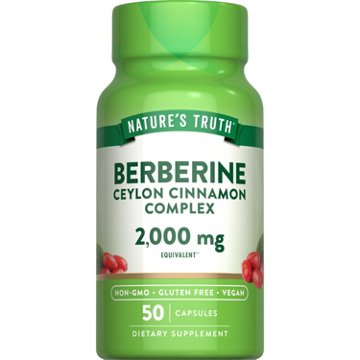 Nature's Truth Berberine Ceylon Cinnamon Complex 2000mg Capsules, 50 ct