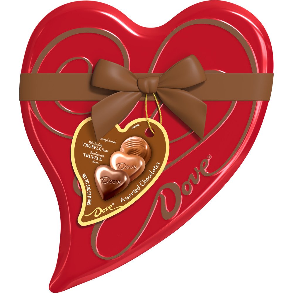 Dove Assorted Chocolates Valentine's Heart Gift Tin Shop Candy at HEB