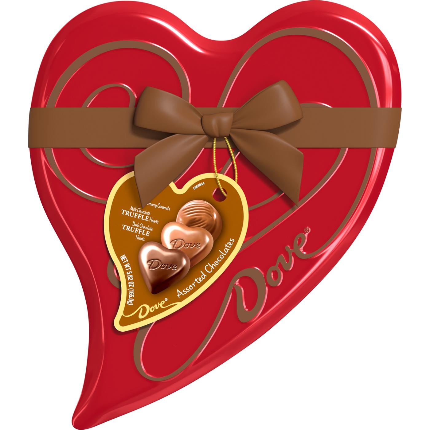 Dove Assorted Chocolates Valentine's Heart Gift Tin; image 1 of 6