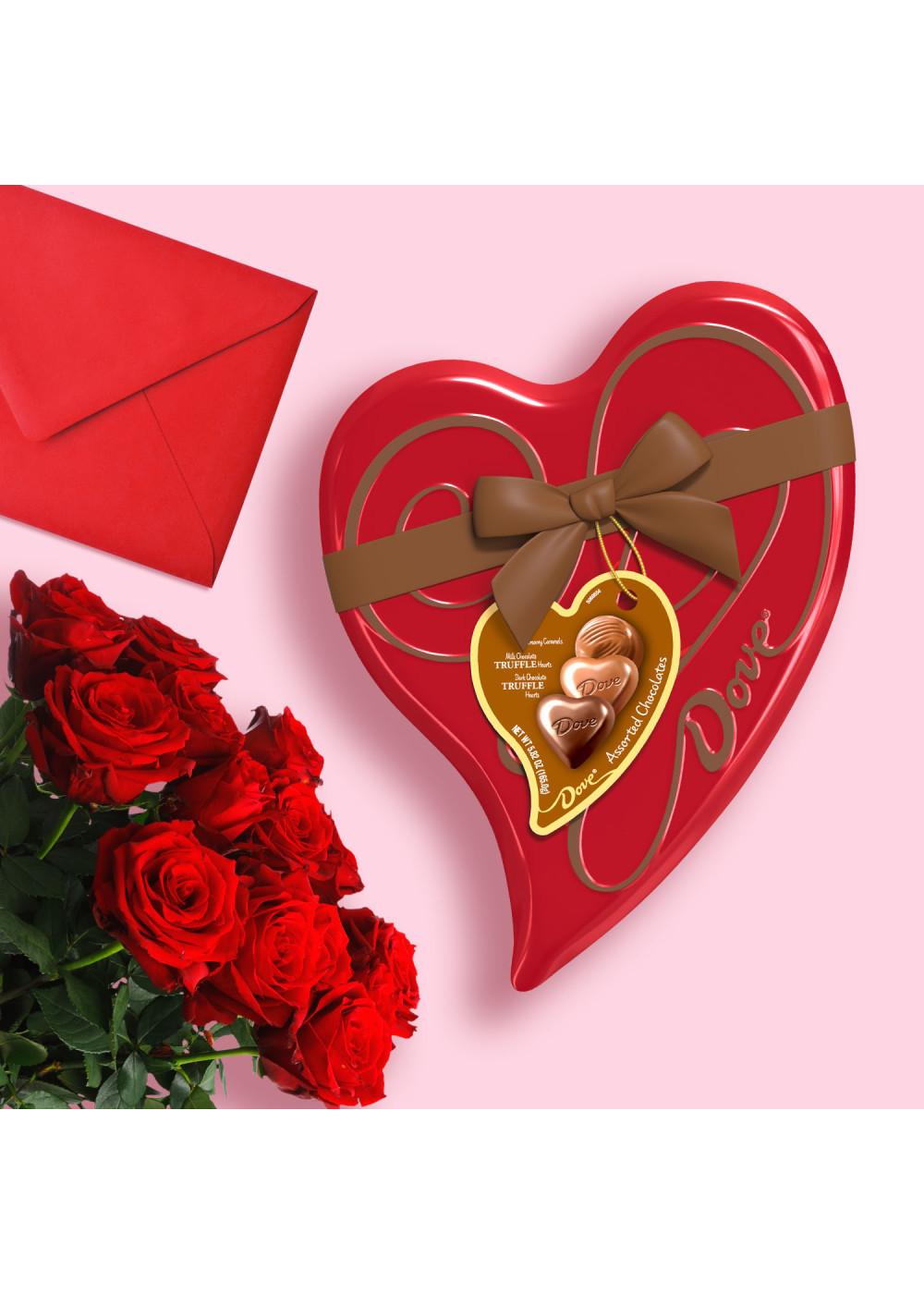 Dove Assorted Chocolates Valentine's Heart Gift Tin Shop Candy at HEB