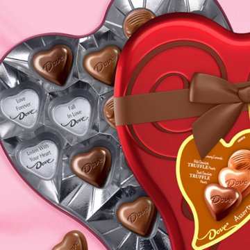 Dove Assorted Chocolates Valentine's Heart Gift Tin
