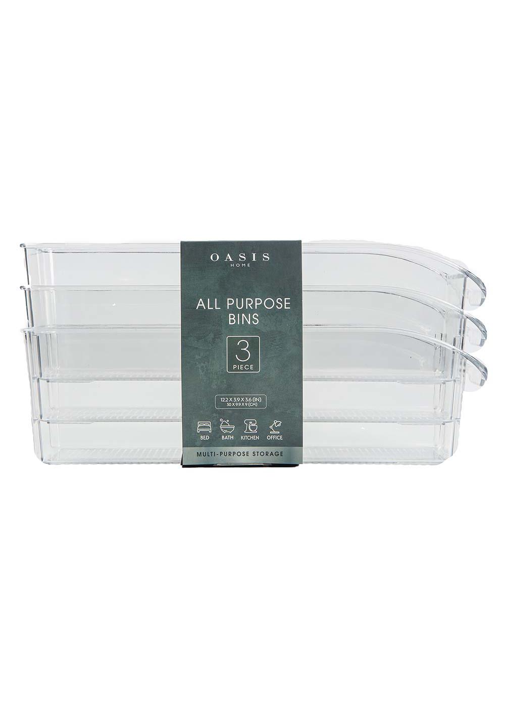 Oasis Home Narrow All Purpose Bins Shop Storage bins at HEB