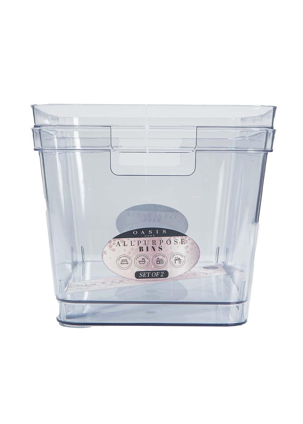 Oasis Home Rectangular All Purpose Bins, 2 Pc - Shop Storage bins at H-E-B