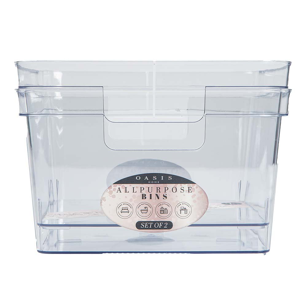 Oasis Home Square All Purpose Bins, 2 Pc Shop Storage bins at HEB