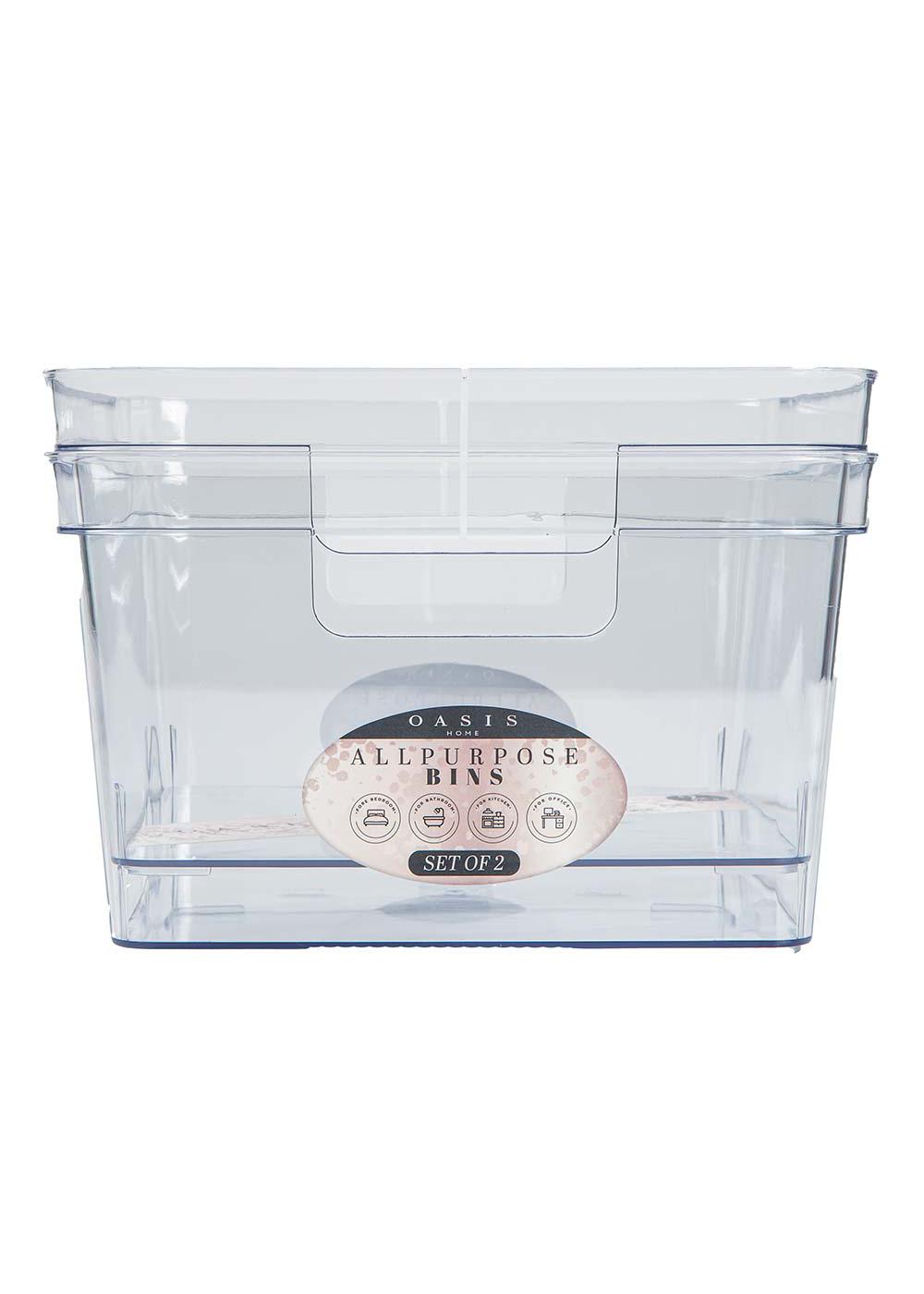 Oasis Home Square All Purpose Bins, 2 Pc Shop Storage bins at HEB