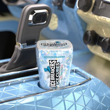 Ice Breakers Ice Cubes Mint Crystal Sugar Free Chewing Gum