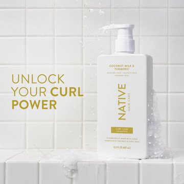 Native Curl Care Shampoo - Coconut Milk & Turmeric , 16.5 oz