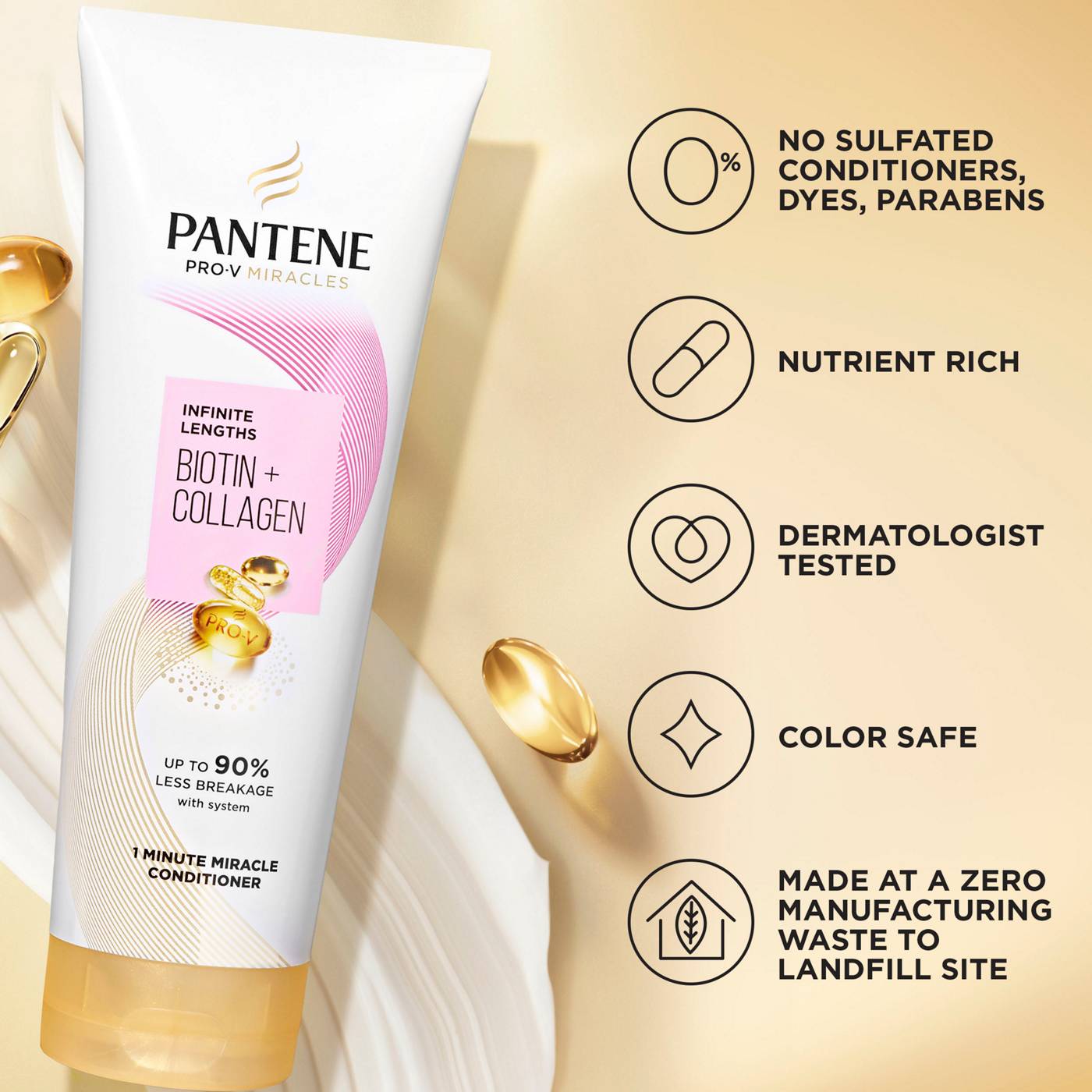 Pantene Infinite Lengths Biotin + Collagen -  Conditioner; image 4 of 10