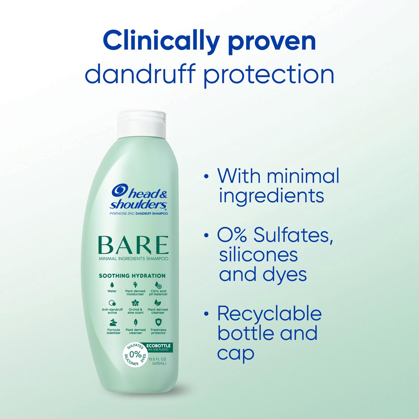 Head & Shoulders Bare Soothing Hydration Shampoo; image 8 of 8