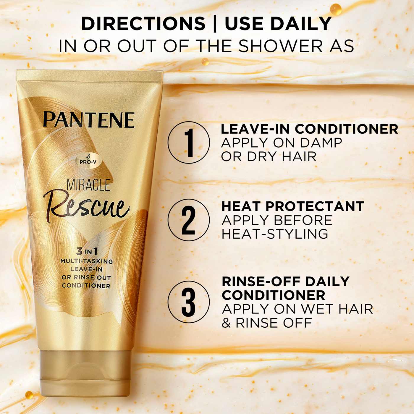 Pantene Miracle Rescue 3 In 1 Multi-Tasking Conditioner; image 4 of 9