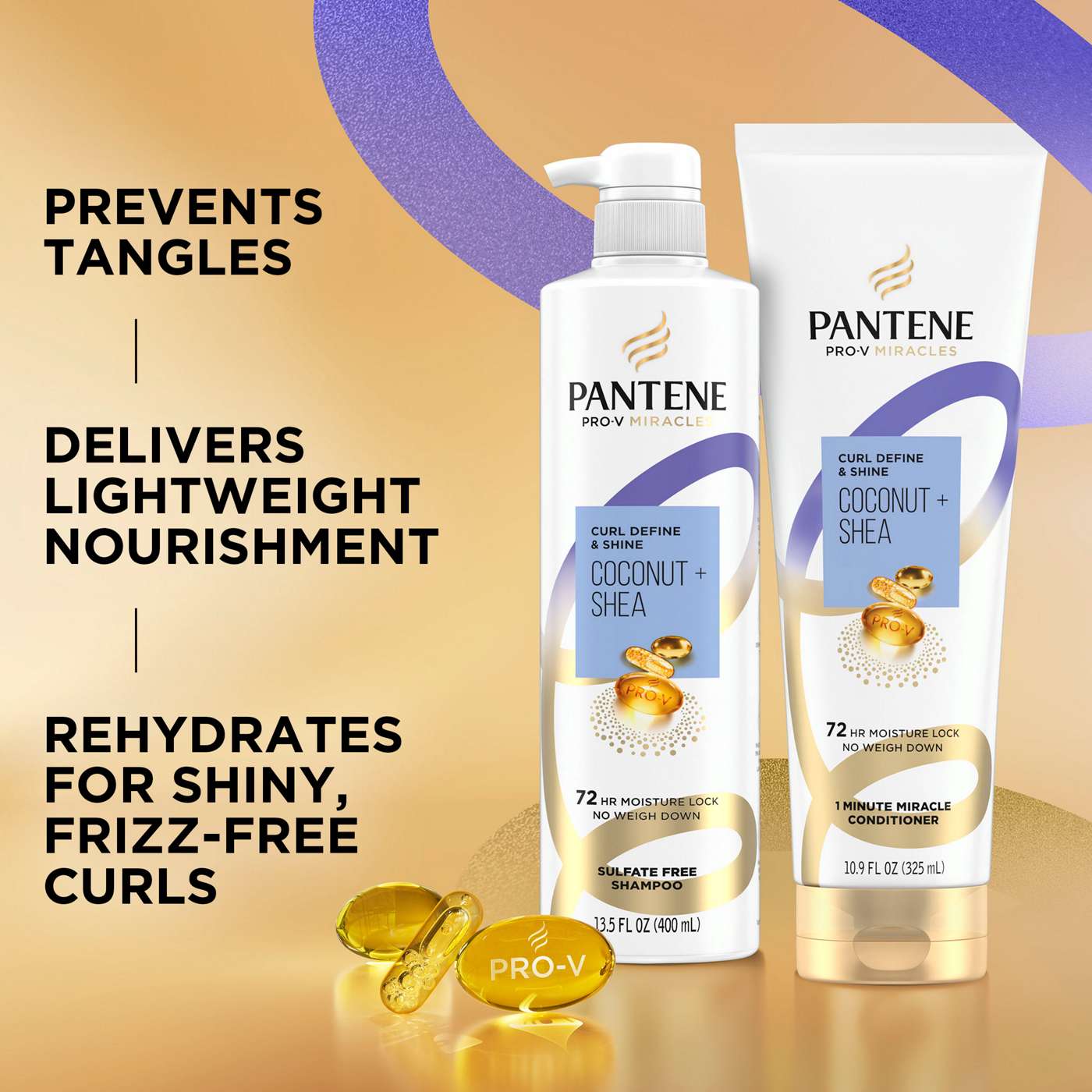 Pantene Curl Define & Shine Coconut + Shea Miracle Conditioner; image 2 of 10