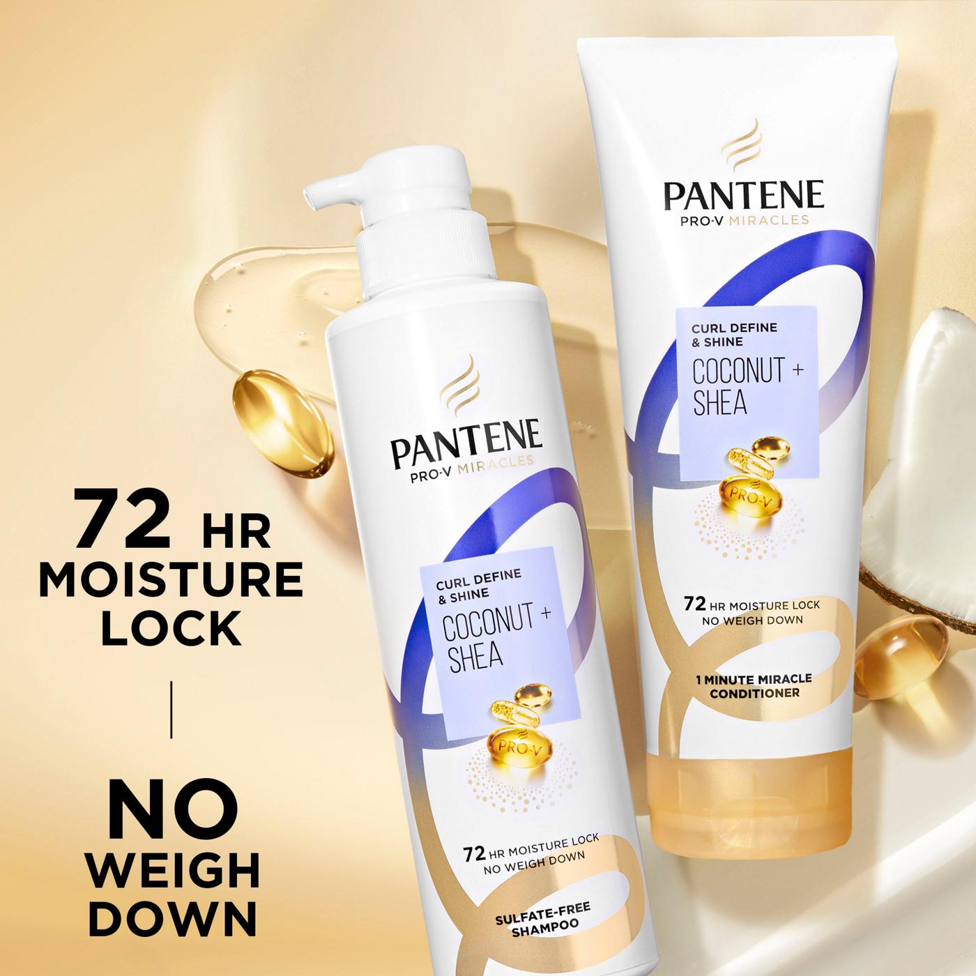 Pantene Curl Define & Shine Coconut + Shea Miracle Conditioner; image 4 of 10